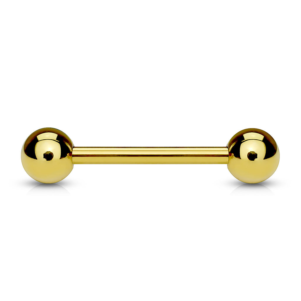 Gold Color Straight Barbell Body jewelry Piercing