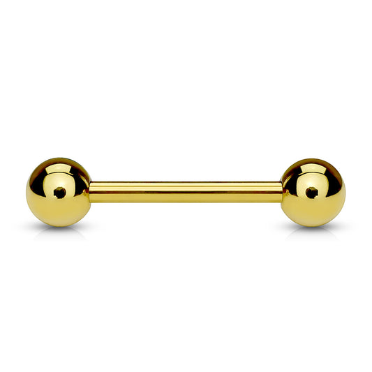 Gold Color Straight Barbell Body jewelry Piercing