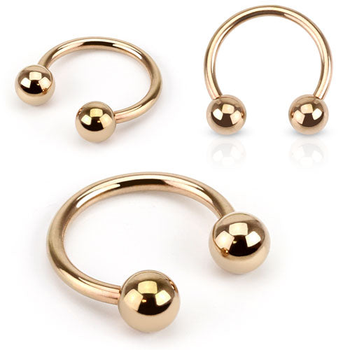 Rose Gold Color Circular Barbell Surgical Stainless Steel