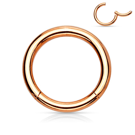 Rose Gold Hinged Clicker Rings